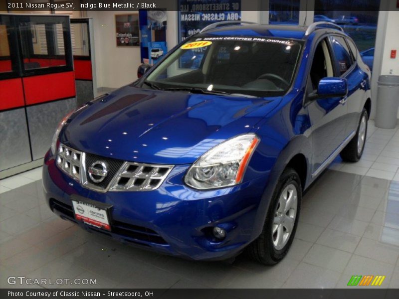 Indigo Blue Metallic / Black 2011 Nissan Rogue SV