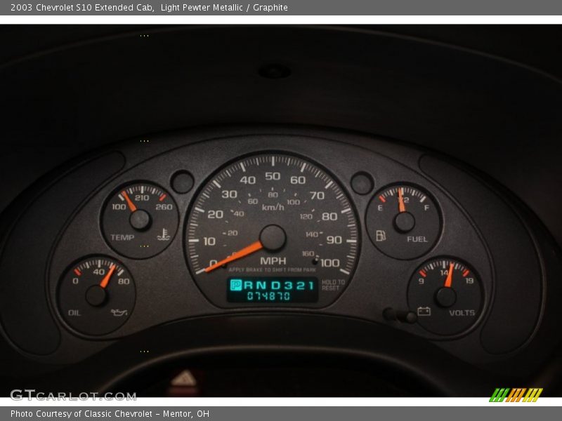 Light Pewter Metallic / Graphite 2003 Chevrolet S10 Extended Cab