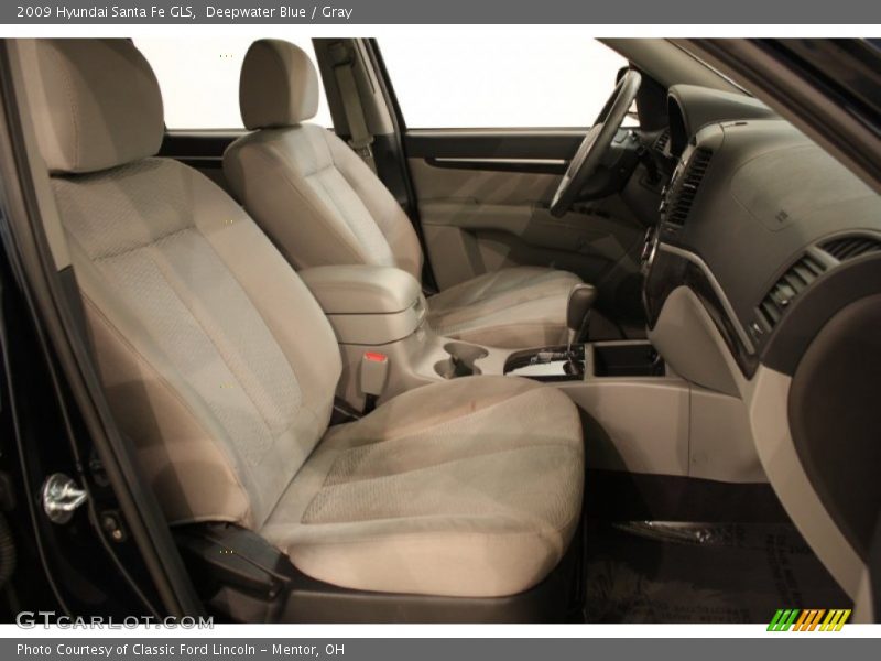 Deepwater Blue / Gray 2009 Hyundai Santa Fe GLS