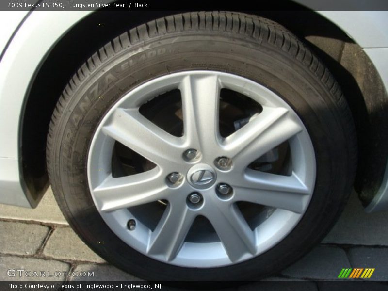 Tungsten Silver Pearl / Black 2009 Lexus ES 350
