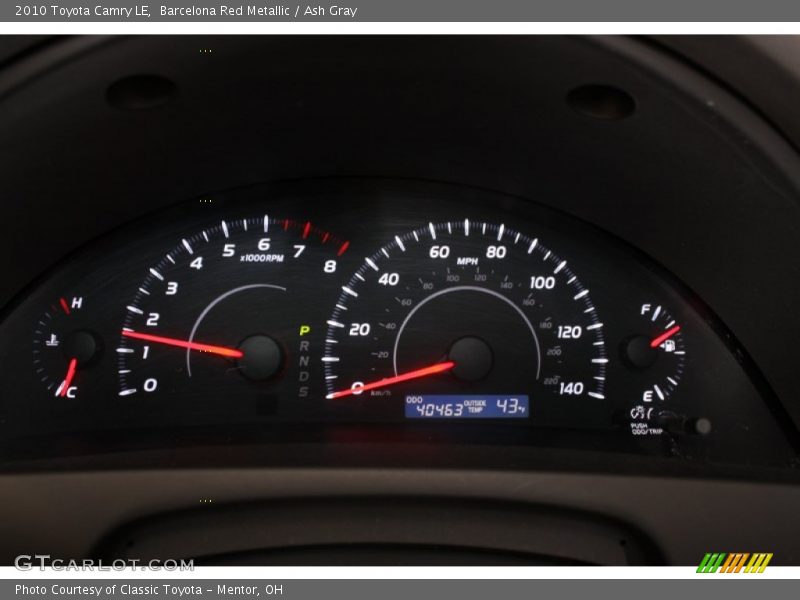 Barcelona Red Metallic / Ash Gray 2010 Toyota Camry LE