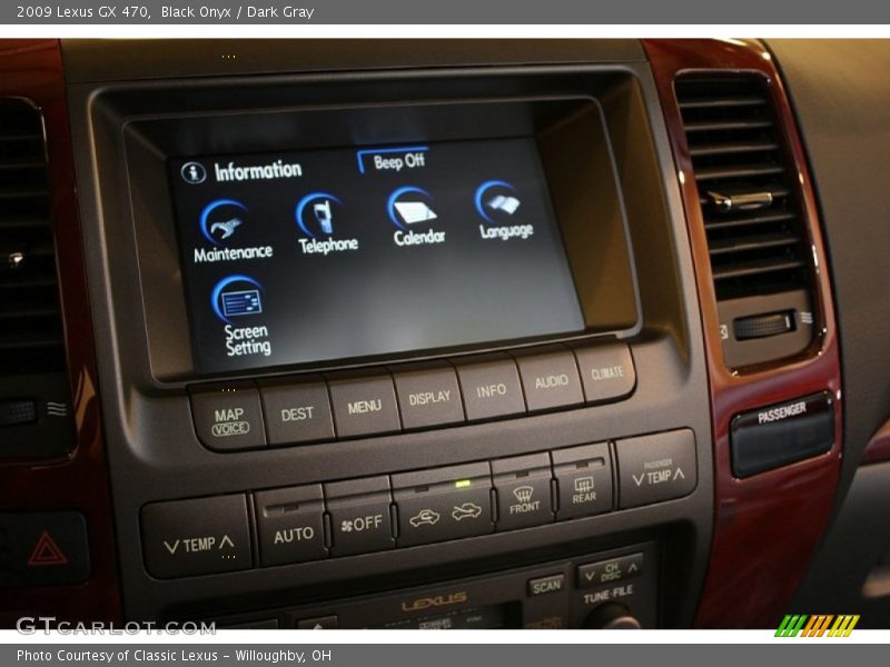 Black Onyx / Dark Gray 2009 Lexus GX 470