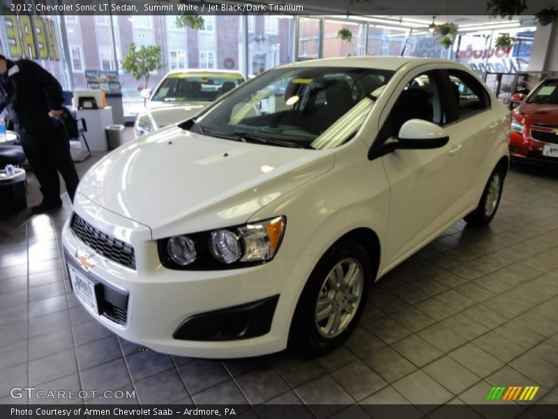 Summit White / Jet Black/Dark Titanium 2012 Chevrolet Sonic LT Sedan