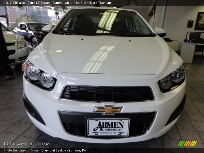 Summit White / Jet Black/Dark Titanium 2012 Chevrolet Sonic LT Sedan