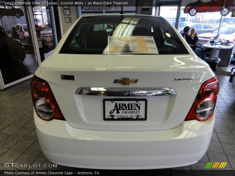 Summit White / Jet Black/Dark Titanium 2012 Chevrolet Sonic LT Sedan