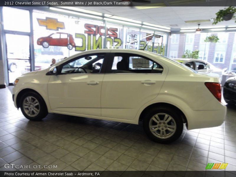 Summit White / Jet Black/Dark Titanium 2012 Chevrolet Sonic LT Sedan