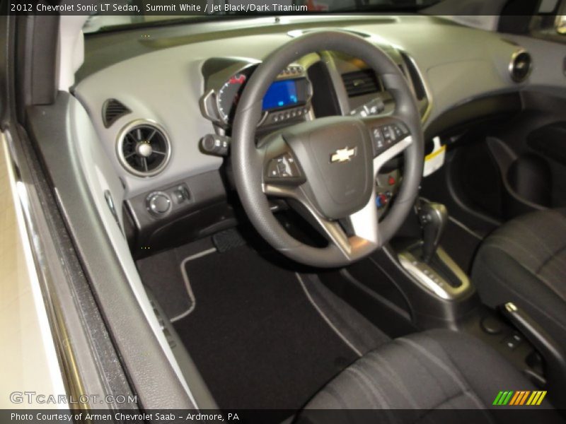 Summit White / Jet Black/Dark Titanium 2012 Chevrolet Sonic LT Sedan