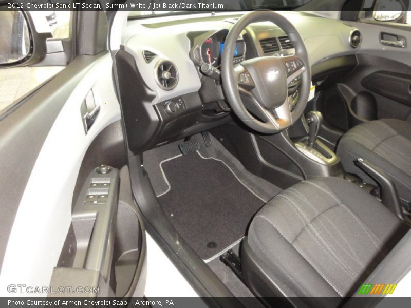 Summit White / Jet Black/Dark Titanium 2012 Chevrolet Sonic LT Sedan