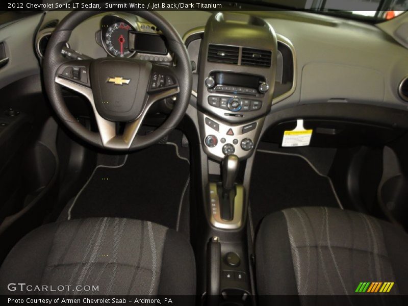 Summit White / Jet Black/Dark Titanium 2012 Chevrolet Sonic LT Sedan