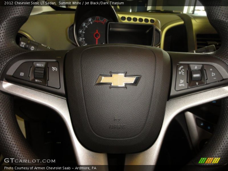 Summit White / Jet Black/Dark Titanium 2012 Chevrolet Sonic LT Sedan