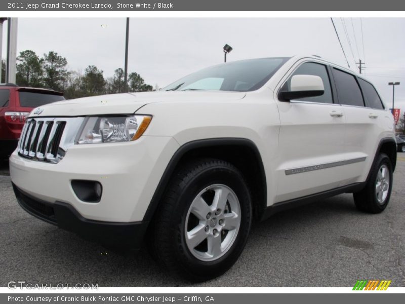 Stone White / Black 2011 Jeep Grand Cherokee Laredo