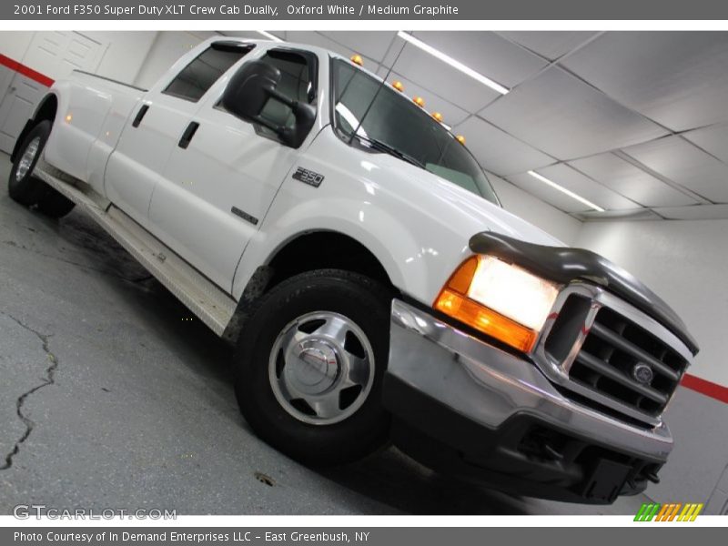 Oxford White / Medium Graphite 2001 Ford F350 Super Duty XLT Crew Cab Dually