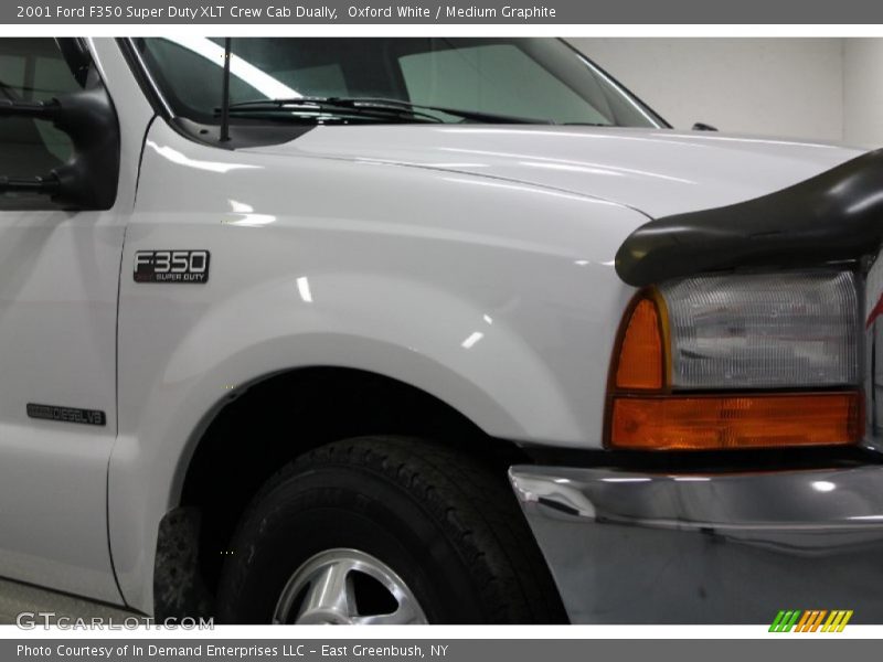 Oxford White / Medium Graphite 2001 Ford F350 Super Duty XLT Crew Cab Dually
