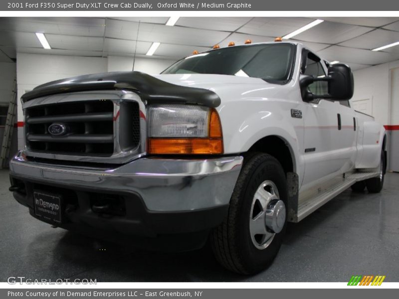 Oxford White / Medium Graphite 2001 Ford F350 Super Duty XLT Crew Cab Dually