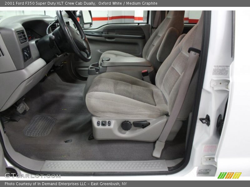 Oxford White / Medium Graphite 2001 Ford F350 Super Duty XLT Crew Cab Dually