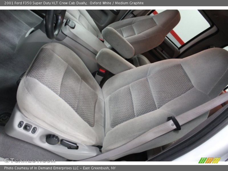 Oxford White / Medium Graphite 2001 Ford F350 Super Duty XLT Crew Cab Dually