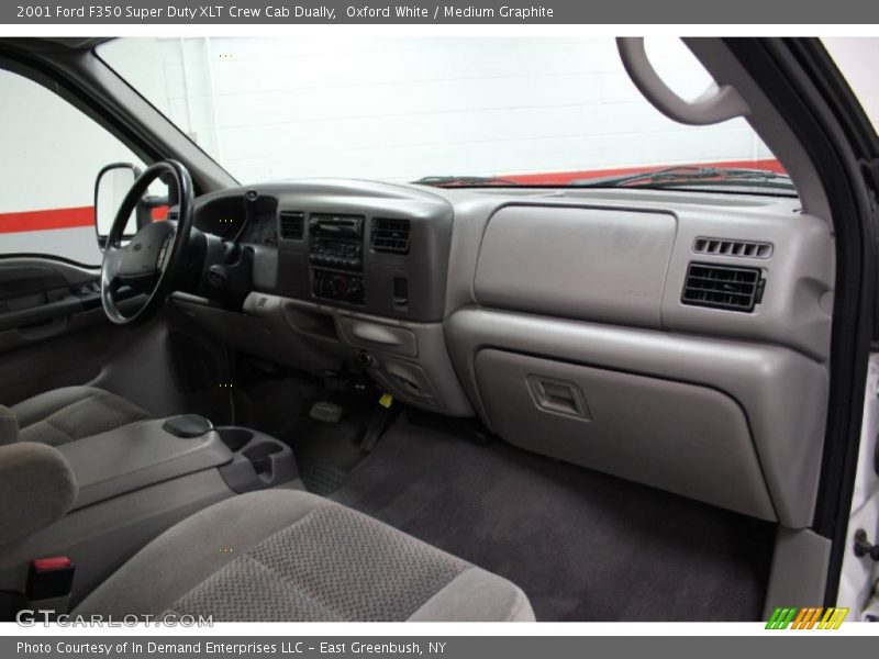 Oxford White / Medium Graphite 2001 Ford F350 Super Duty XLT Crew Cab Dually