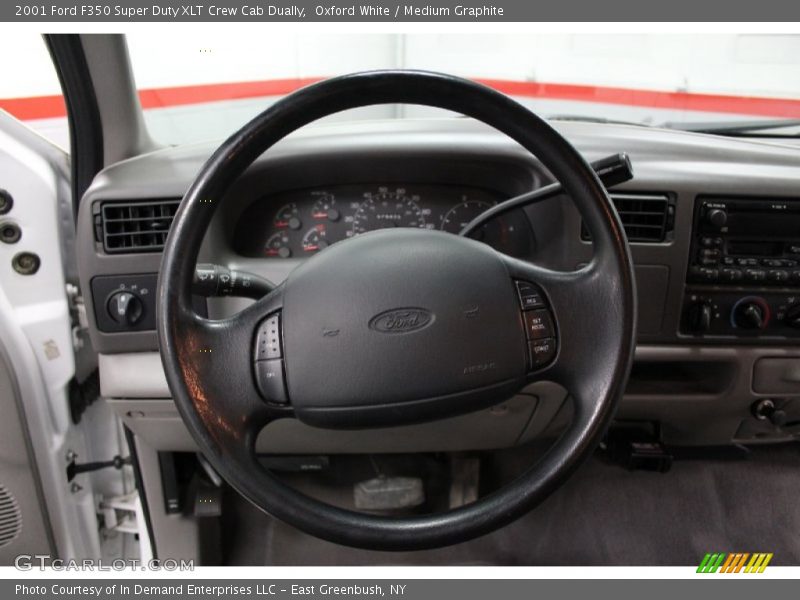 Oxford White / Medium Graphite 2001 Ford F350 Super Duty XLT Crew Cab Dually