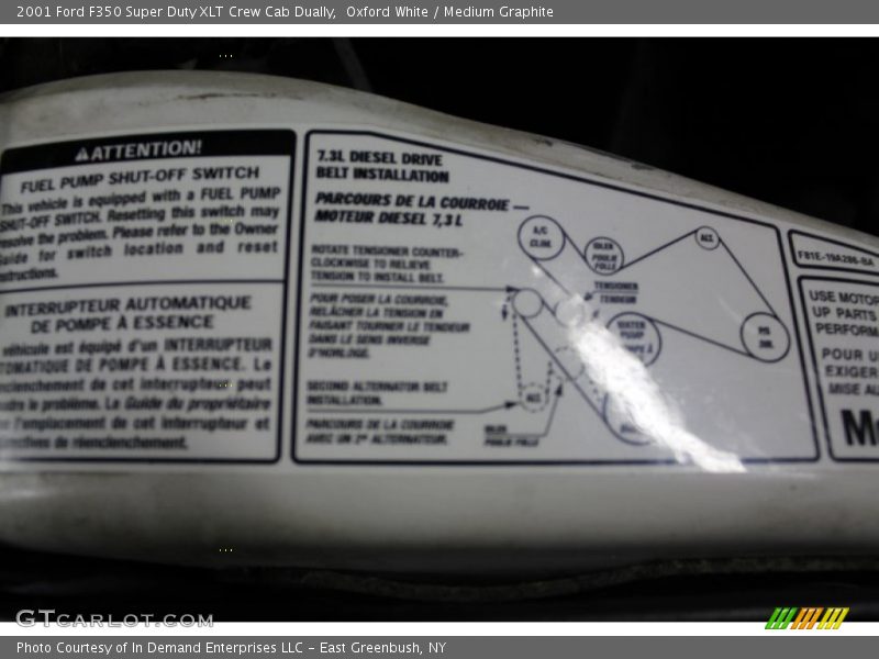 Oxford White / Medium Graphite 2001 Ford F350 Super Duty XLT Crew Cab Dually