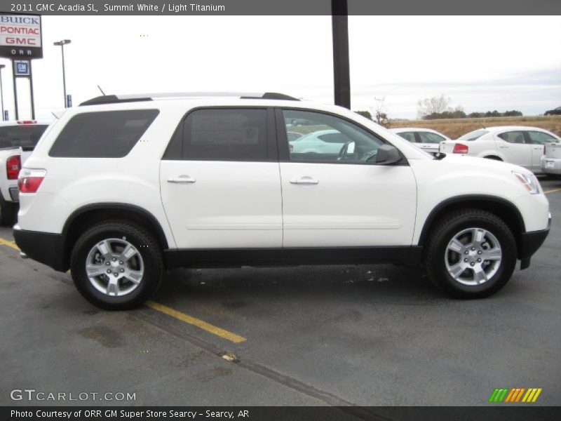 Summit White / Light Titanium 2011 GMC Acadia SL