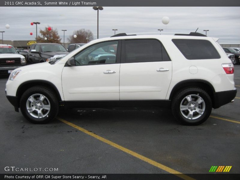 Summit White / Light Titanium 2011 GMC Acadia SL