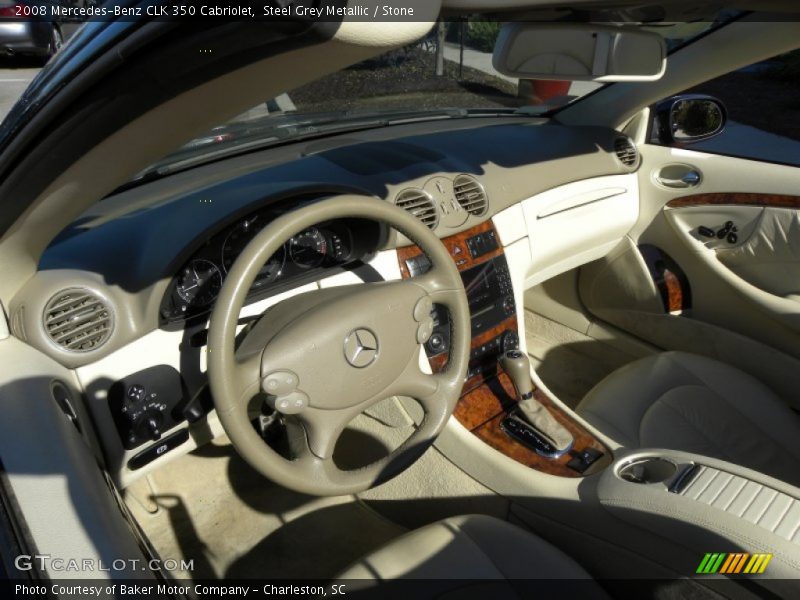 Steel Grey Metallic / Stone 2008 Mercedes-Benz CLK 350 Cabriolet