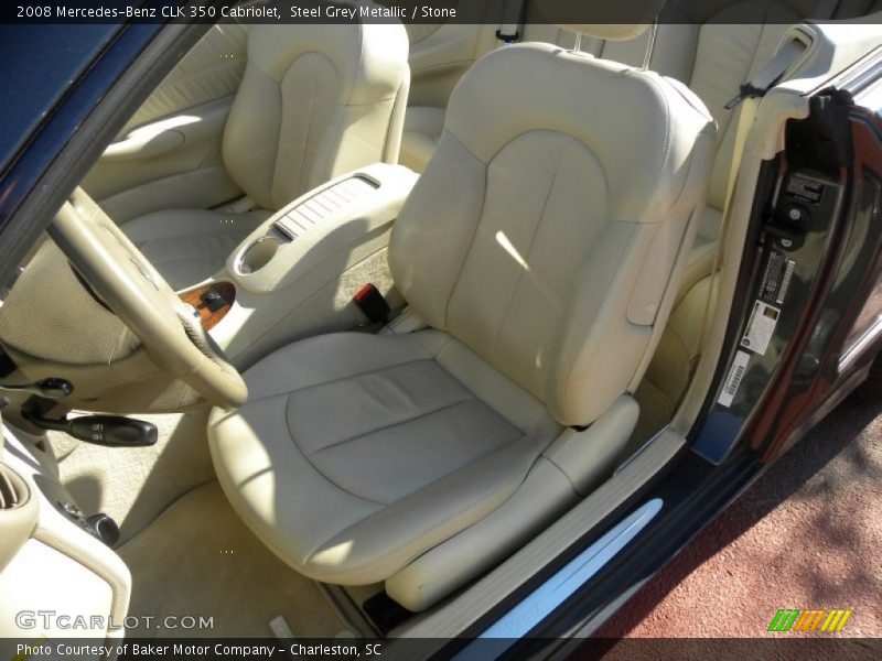 Steel Grey Metallic / Stone 2008 Mercedes-Benz CLK 350 Cabriolet