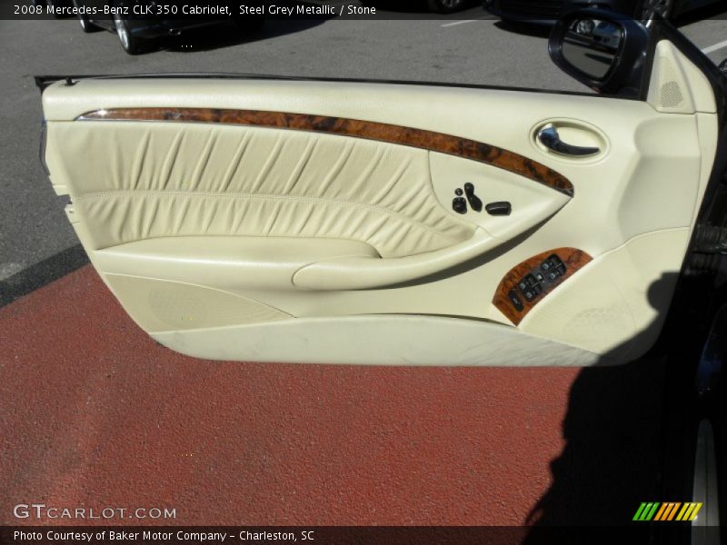 Steel Grey Metallic / Stone 2008 Mercedes-Benz CLK 350 Cabriolet