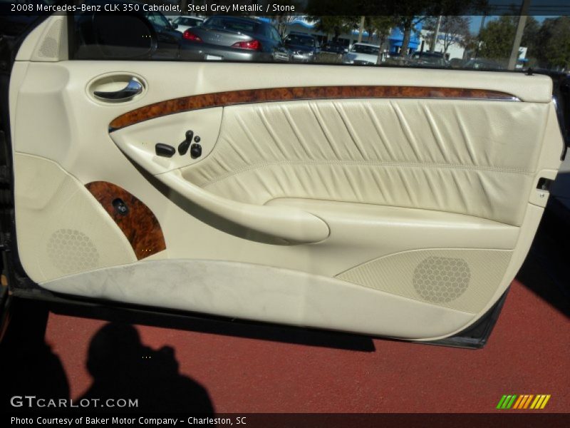 Steel Grey Metallic / Stone 2008 Mercedes-Benz CLK 350 Cabriolet
