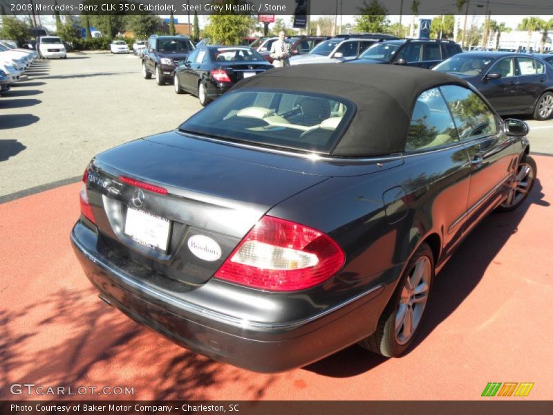 Steel Grey Metallic / Stone 2008 Mercedes-Benz CLK 350 Cabriolet