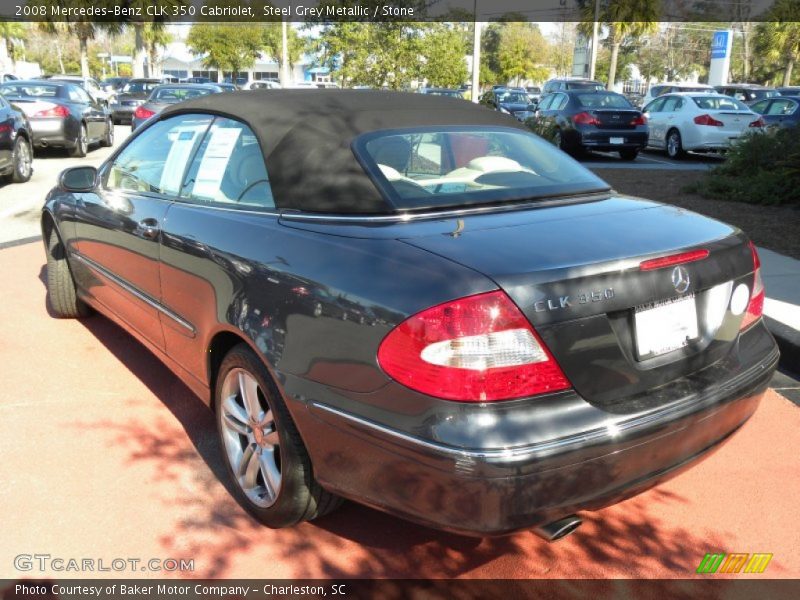 Steel Grey Metallic / Stone 2008 Mercedes-Benz CLK 350 Cabriolet