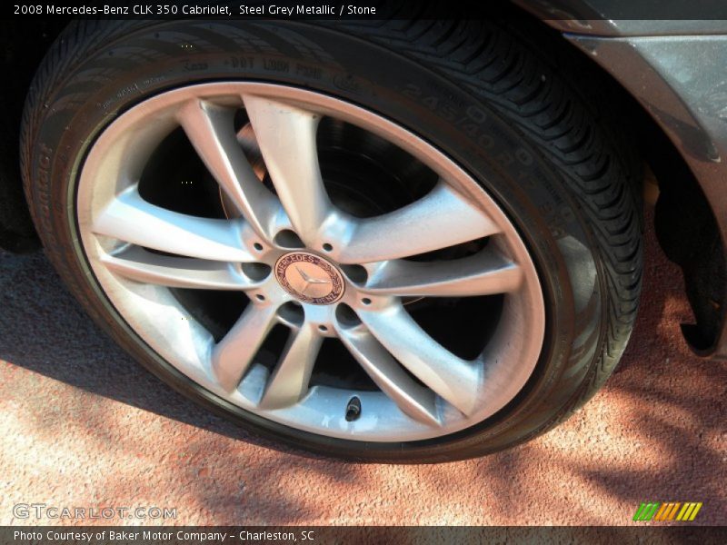 Steel Grey Metallic / Stone 2008 Mercedes-Benz CLK 350 Cabriolet