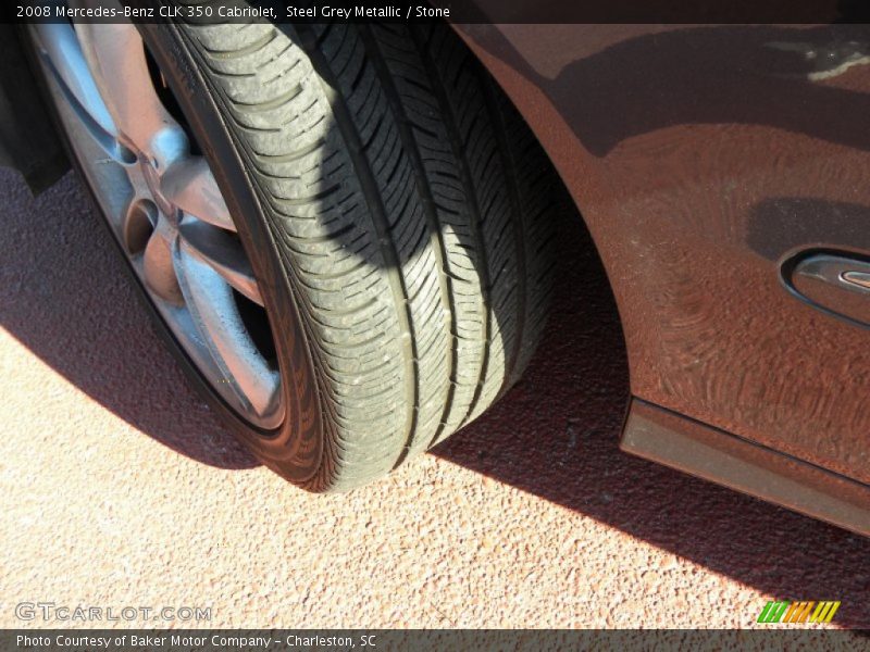 Steel Grey Metallic / Stone 2008 Mercedes-Benz CLK 350 Cabriolet