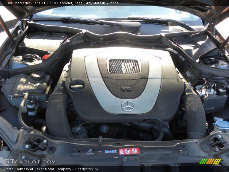 Steel Grey Metallic / Stone 2008 Mercedes-Benz CLK 350 Cabriolet