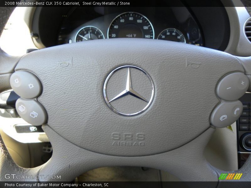 Steel Grey Metallic / Stone 2008 Mercedes-Benz CLK 350 Cabriolet
