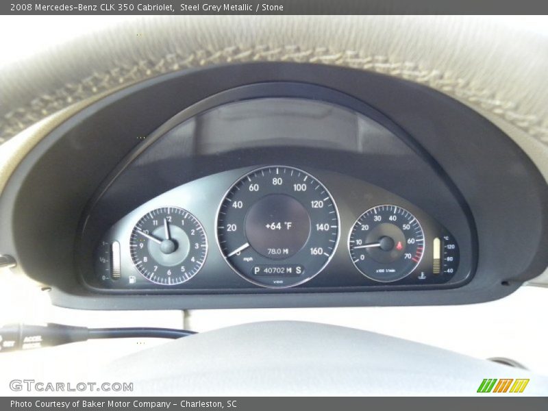 Steel Grey Metallic / Stone 2008 Mercedes-Benz CLK 350 Cabriolet