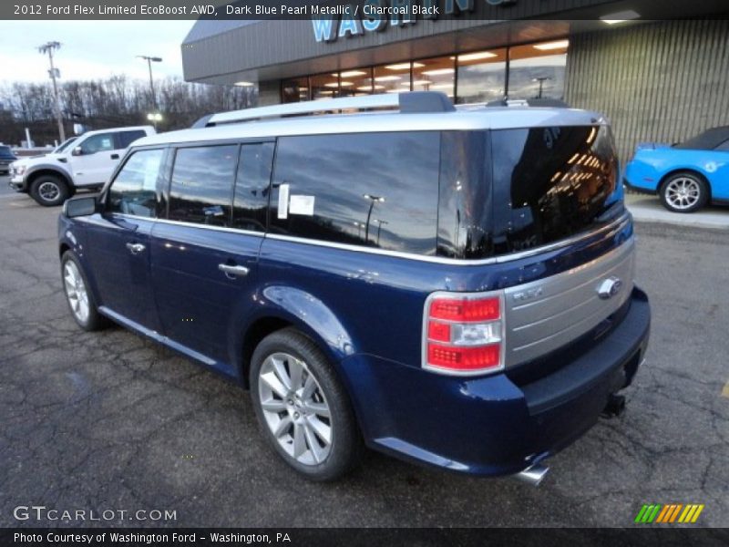 Dark Blue Pearl Metallic / Charcoal Black 2012 Ford Flex Limited EcoBoost AWD