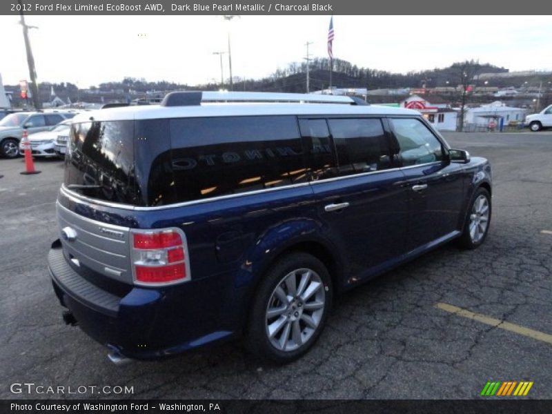 Dark Blue Pearl Metallic / Charcoal Black 2012 Ford Flex Limited EcoBoost AWD