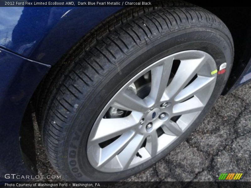 Dark Blue Pearl Metallic / Charcoal Black 2012 Ford Flex Limited EcoBoost AWD