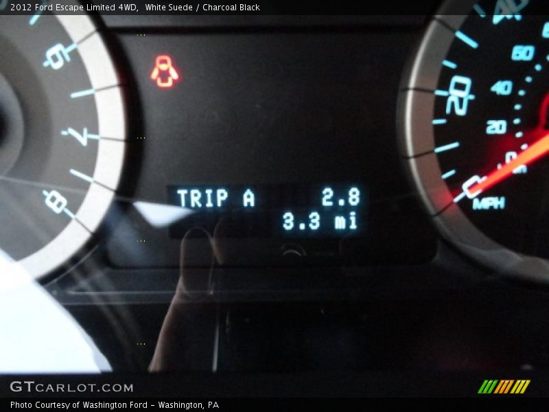 White Suede / Charcoal Black 2012 Ford Escape Limited 4WD