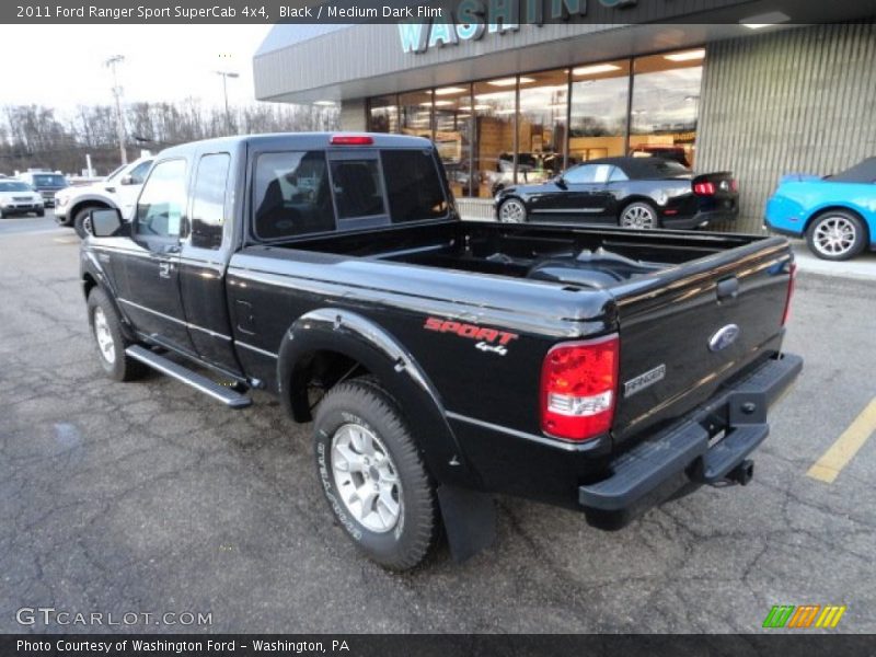 Black / Medium Dark Flint 2011 Ford Ranger Sport SuperCab 4x4