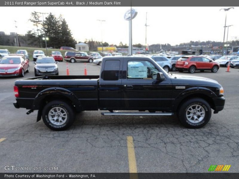 Black / Medium Dark Flint 2011 Ford Ranger Sport SuperCab 4x4
