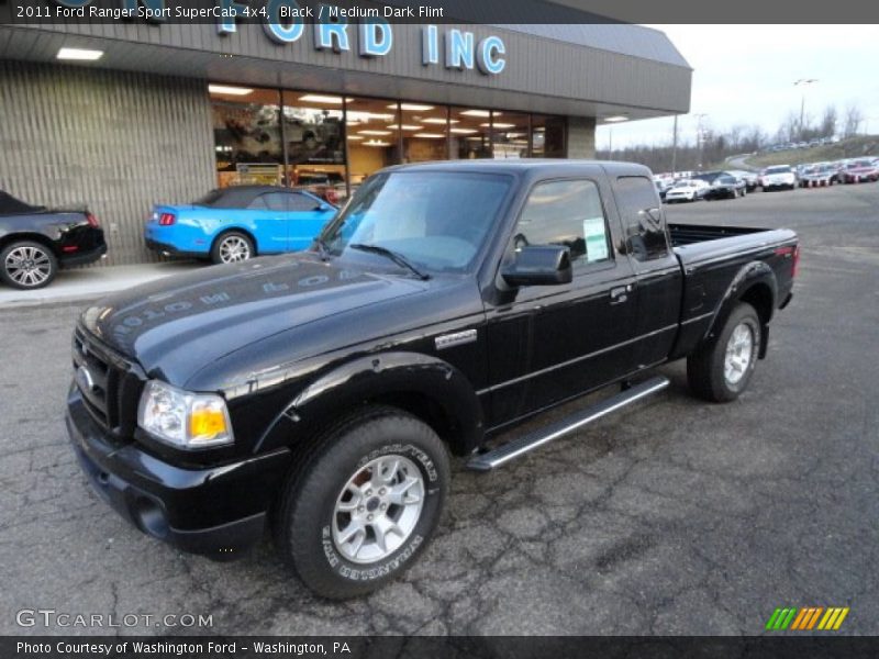 Black / Medium Dark Flint 2011 Ford Ranger Sport SuperCab 4x4