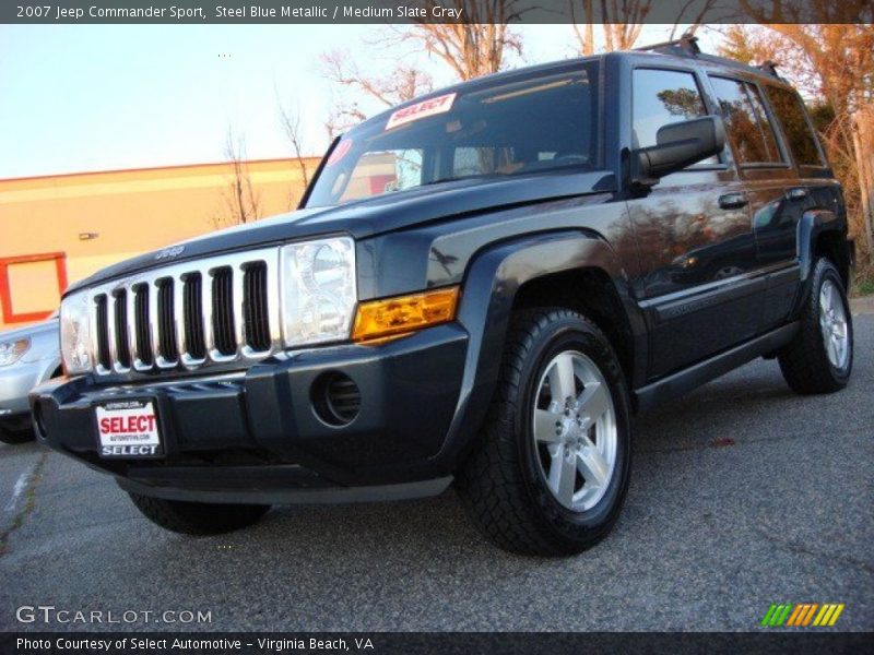 Steel Blue Metallic / Medium Slate Gray 2007 Jeep Commander Sport