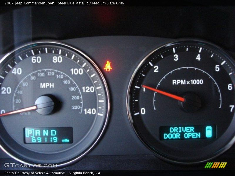 Steel Blue Metallic / Medium Slate Gray 2007 Jeep Commander Sport