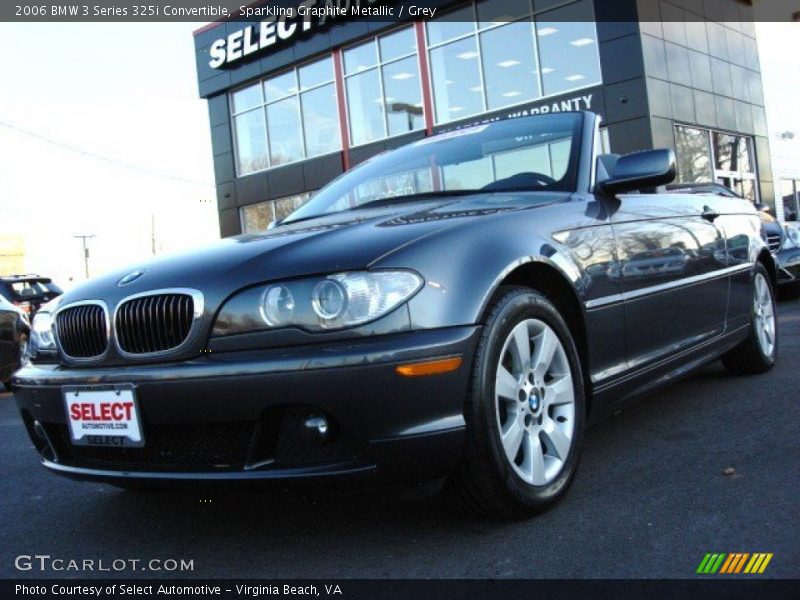 Sparkling Graphite Metallic / Grey 2006 BMW 3 Series 325i Convertible