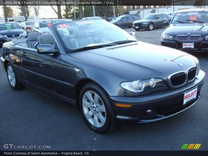 Sparkling Graphite Metallic / Grey 2006 BMW 3 Series 325i Convertible