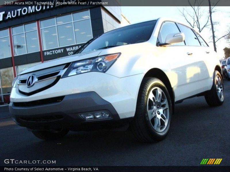 Aspen White Pearl / Parchment 2007 Acura MDX Technology