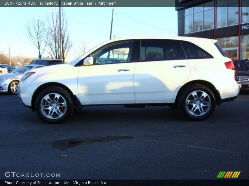 Aspen White Pearl / Parchment 2007 Acura MDX Technology