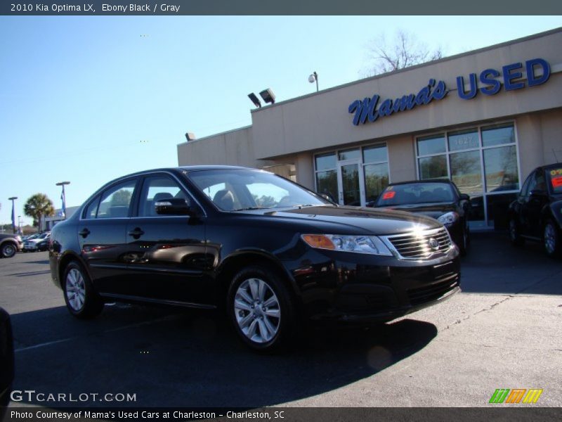 Ebony Black / Gray 2010 Kia Optima LX